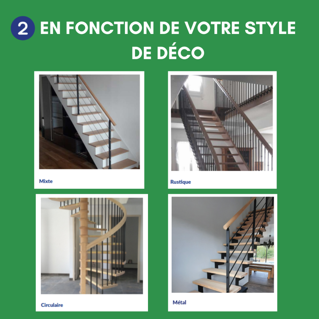 Quatrième page du guide d'achat pour votre projet de construction d'escalier
2 : en fonction de votre style de déco 
